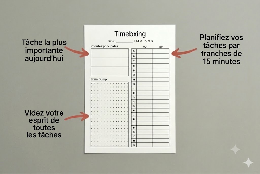 Timebox TodoMaster — votre planning du jour
