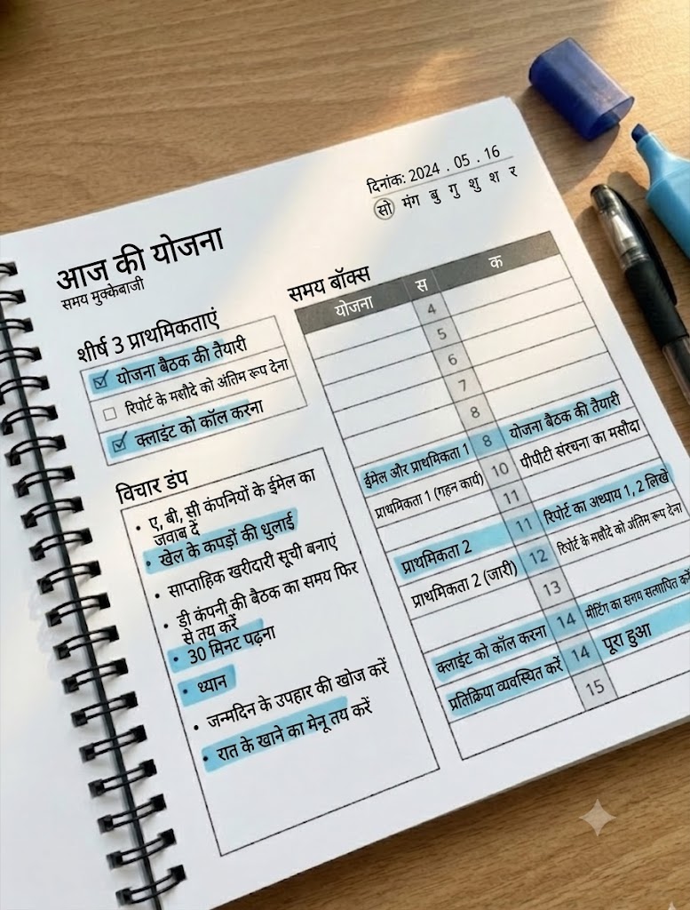 असल ज़िंदगी में टाइमबॉक्सिंग 1