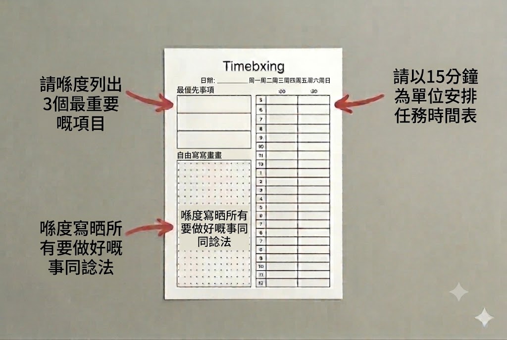 TodoMaster 時間盒 — 一日時間表